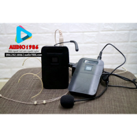 Micro không dây E8-J2 có 2 mic đeo tai nói song song kèm 1 bộ nhận cắm loa amply